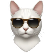 Cat with sunglasses sticker