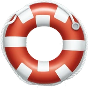 red and white lifesaver sticker