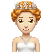ginger woman with tiara  sticker