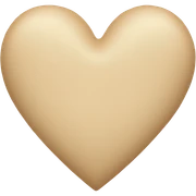 Beige heart  sticker