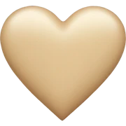 Beige heart sticker