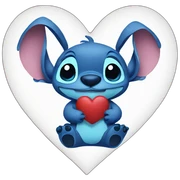 stitch heart sticker