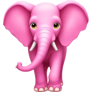 Pink Elephant  sticker