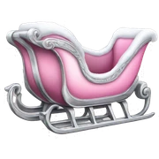  pink sleigh silver trim sticker