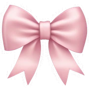light pink ribbon bow sticker