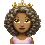 Princess with curly hair sticker