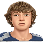 boy with brown hair portrait sticker