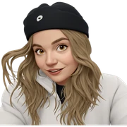 happy girl in outdoor hat sticker