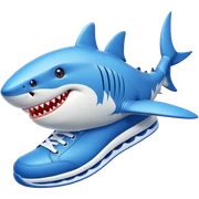 Shark with shoes  sticker