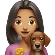 Girl with dog sticker