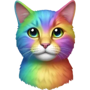 Rainbow cat sticker