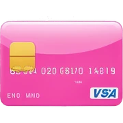 Pink credit card  sticker