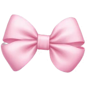 baby pink bow sticker