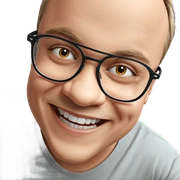 smiling boy with glasses portrait sticker