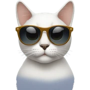 Cat with sunglasses sticker