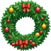 christmas wreath sticker