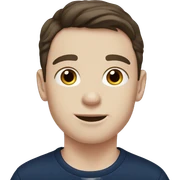 pale brunette boy with dark brown hair and freckles in navy top sticker