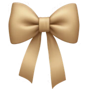 Beige bow sticker