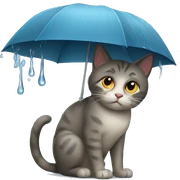 rainy cat sticker