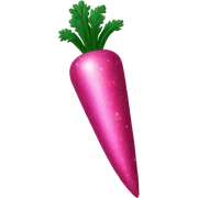 Hot pink carrot with glitter  sticker