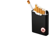 pack of cigarettes black container, blast brand text blast sticker