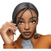 confident dark-skinned girl portrait sticker
