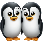 Two Pinguin love  sticker