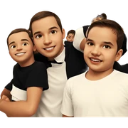 boys in white shirts smiling sticker