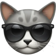 Cat with sunglasses sticker