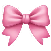 pink bow sticker