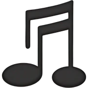 Music notes sticker