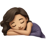 Brunette girl sleeping sticker