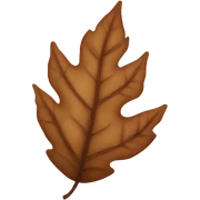 Brown leaf sticker