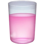 Pink glass of water sticker