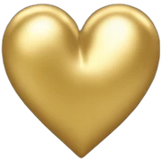 3D gold heart sticker