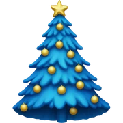 blue Christmas tree sticker