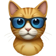 Cat with sunglasses sticker