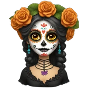 dia de los muertos girl happy sticker