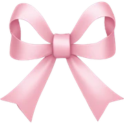 light pink ribbon bow sticker
