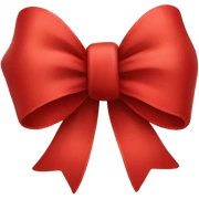 Red bow sticker