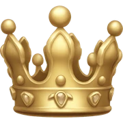 Gold crown with beige bows sticker