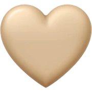Beige heart  sticker