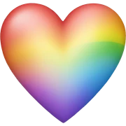 A rainbow heart sticker