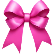 Pink bow sticker