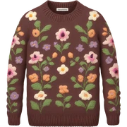 Knit floral sweater beautiful finnish  sticker