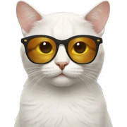 Cat with sunglasses sticker