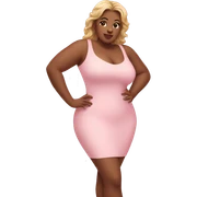 social media influencer with curvaceous body and light pink clothing sticker