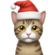 Christmas cat sticker