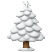 White Christmas tree sticker