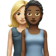 two girls sticker